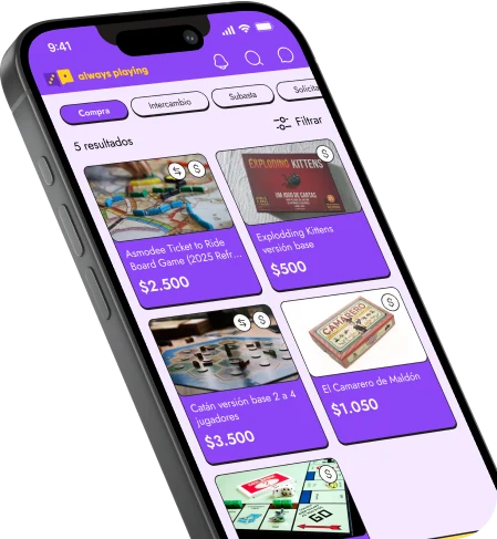El Marketplace de Always Playing con juegos a la venta